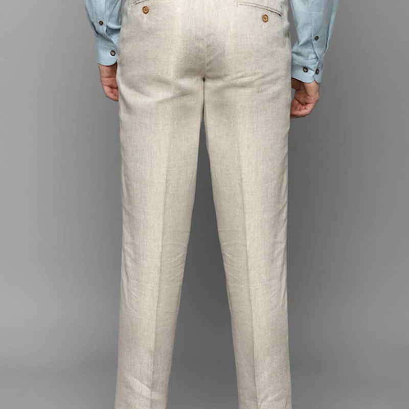 Men Grey knitted formal Trousers